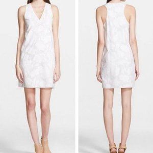 Rag & Bone Bright White Augusta Embossed Floral V-Neck Shift Dress Size 4